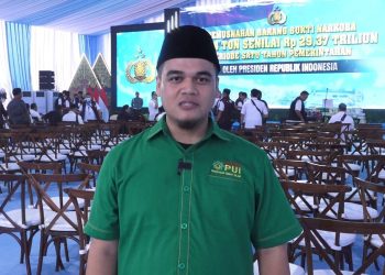 Ketua Umum Pemuda Persatuan Umat Islam (PUI) Raizal Arifin saat memberikan keterangan. (Dok.Yola)