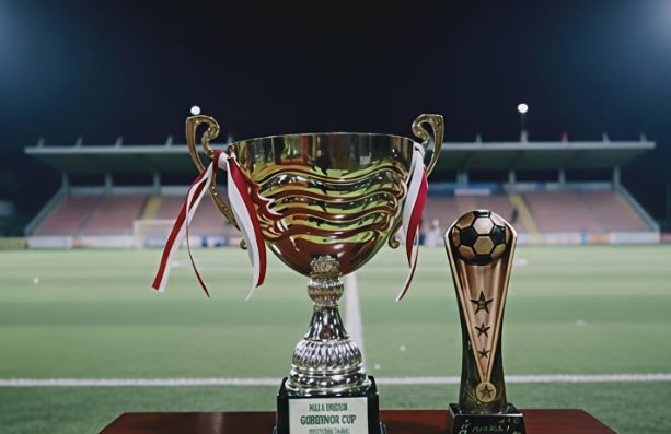 Trofi Gubernur Cup Jambi yang akan diperebutkan 11 tim pada turnamen edisi 2026. (Dok. Riki -Pariwara)