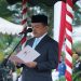 Gubernur Jambi Al Haris membacakan amanat Menteri Sosial RI saat memimpin upacara peringatan Hari Pahlawan di Lapangan Utama Kantor Gubernur Jambi, Telanaipura, Senin (10/11/2025). (Dok Daus)