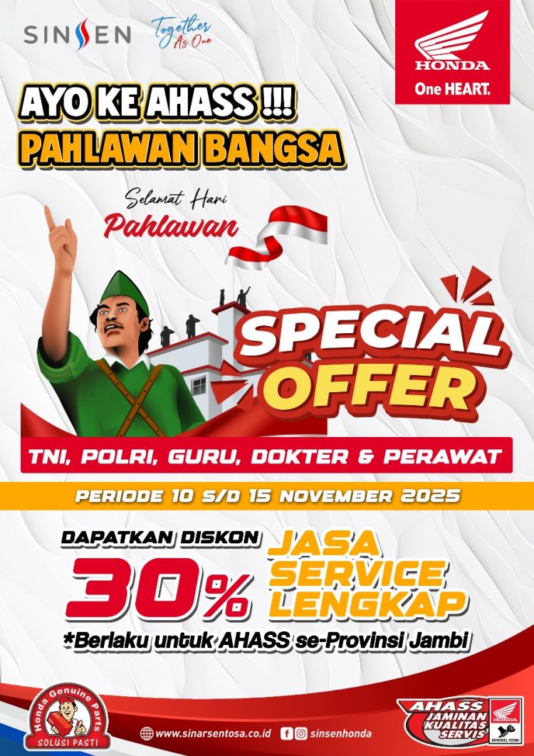 Banner promo “Special Offer Hari Pahlawan”  (dok . Sinsen)