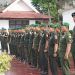 Personel Korem 042/Gapu mengikuti upacara ziarah rombongan di Taman Makam Pahlawan Satria Bhakti, Kota Jambi, Kamis (7/11/2025). (Dok. Nahar)