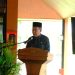 Wakil Gubernur Jambi, Drs. H. Abdullah Sani, M.Pd.I, menyampaikan sambutan saat membuka Seminar Nasional Kedigdayaan Melayu Jambi sebagai Penguatan Arah Pembangunan Nasional di Kawasan Cagar Budaya Nasional (KCBN) Muaro Jambi, Sabtu (8/11/2025). (Poto : Sop Birin)