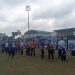 Para atlet mengecek hasil tembakan pada sesi pertandingan Kejuaraan Panahan Provinsi Jambi 2025 di Stadion Persitaj, Tanjung Jabung Barat. (Dok.Daus)