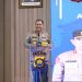 Wakapolda Jambi Brigjen Pol M. Mustaqim menyampaikan arahan dalam Taklimat Akhir Audit Kinerja Tahap II Tahun 2025 di Mapolda Jambi. di Aula Lantai 3 Gedung Siginjai Mapolda Jambi pada Senin (17/11/2025). (Dok, Humas)