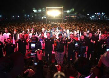 Ribuan bikers Honda menghadiri puncak Honda Bikers Day (HBD) 2025 di Lapangan Yonif Raider 303 Cikajang, Garut, Jawa Barat, Sabtu (15/11). (Dok. Sinsen)