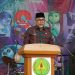Sekda Provinsi Jambi Dr. H. Sudirman menyampaikan sambutan pada Pentas Seni SMA Adhyaksa I Jambi Tahun Ajaran 2025/2026, Kamis (20/11/2025). (Dok. Stepanus)