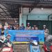 Petugas Satgas Preemtif Operasi Zebra 2025 Polda Jambi memberikan sosialisasi tertib berlalu lintas kepada komunitas ojek di Pasar Angso Duo, Jambi, Selasa (25/11/2025). (Dok.Nahar)