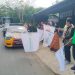 Prosesi pelepasan bantuan berlangsung di Kantor Yakesma, Jalan Bandar Raya, Kelurahan Pematang Gubernur, Kecamatan Muara Bangkahulu, Kota Bengkulu, Minggu (14/12/2025). (Dok.yola)