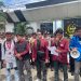 Perwakilan GMNI, F. Radithya Majdi, bersama mahasiswa didepan kantor Kejati Bengkulu, Senin (8/12/2025). (Dok.yola)
