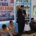 Direktur Polisi Perairan dan Udara Polda Jambi Kombes Pol Agus Tri Waluyo menyampaikan sambutan saat silaturahmi dan pamitan bersama masyarakat Pulau Pandan di Rumah Baca Bhayangkara Bahari. (Dok. Nahar)