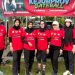 Kontingen Pengkab Pergatsi Kabupaten Tanjung Jabung Timur berpose bersama usai pertandingan hari pertama Kejurprov Gateball 2025, setelah dua kategori berhasil melaju ke babak final. (Dok .Daus)