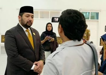 Pinto Jayanegara saat memberikan kepada wartawan (Dok. Hadian)