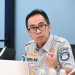 Direktur Keuangan Jasa Raharja, Bayu Rafisukmawan, menyampaikan penjelasan terkait penerapan Sentralisasi Pembayaran Transaksi Keuangan dalam upaya meningkatkan efisiensi, transparansi, dan kualitas layanan kepada masyarakat, di Jakarta, Selasa (10/12/2025). (Dok. Humas JR)