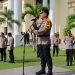 Kapolresta Jambi Kombes Pol. Boy Sutan Binanga Siregar, S.I.K., M.H menyampaikan sambutan pada Apel Pelaksanaan Pengamanan Natal 2025 di Lapangan Apel Polresta Jambi, Senin (23/12/2025) (Dok, Nahar)