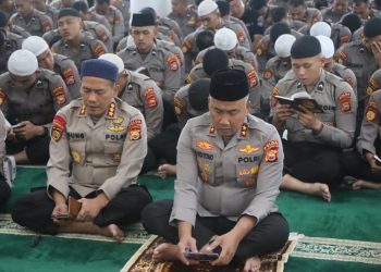 Polda Bengkulu melaksanakan kegiatan Pembinaan Rohani dan Mental (Binrohtal) secara daring melalui zoom meeting pada Kamis (22/1/2026). (Dok/yola)
