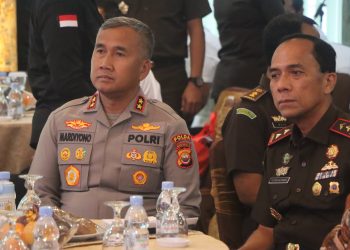 Kapolda Bengkulu Irjen Pol. Mardiyono, menghadiri kegiatan sinergitas penguatan pemahaman dan persamaan presepsi KUHP dan KUHAP baru, di Aula Sasana Bina Karya Kejaksaan Tinggi Bengkulu, Rabu (21/1/2026). (Dok/yola)