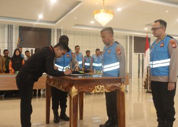 Kapolda Bengkulu Pimpin Pakta Integritas dan Pengambilan Sumpah Seleksi SIPSS 2026, Kamis (22/1/2026). (Dok/yola)