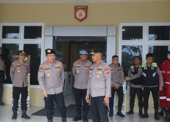 Kapolda Bengkulu, Irjen Pol. Mardiyono, S.I.K., M.Si., melakukan pengecekan Gedung Ditsamapta Polda Bengkulu, Rabu (21/1/2026). (Dok/yola)