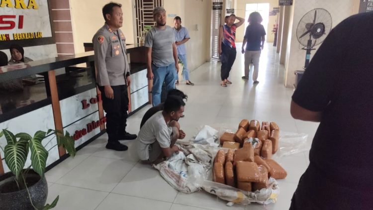 Ditengah pemulihan pasca banjir, Polres Aceh Tenggara berhasil Gagalkan Peredaran 50,7 Kg Ganja, Selasa (27/1/2026). (Dok/yola)