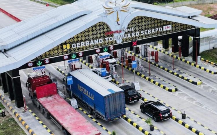 Gerbang Tol Muaro Sebapo di Jalan Tol Betung–Tempino–Jambi (Betejam). (Dok. Humas HK)