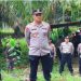 Personel Polres Tanjung Jabung Timur bersiaga mengamankan proses eksekusi lahan sengketa di Kelurahan Talang Babat, Kecamatan Muara Sabak Barat, Kamis (29/1/2026), (Dok. Daus)