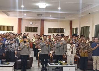 Badan Pengurus Daerah (BPD) ABUJAPI Provinsi Bengkulu menggelar syukuran HUT ke-45 Satpam, Kegiatan berlangsung di Gedung BPMP Kota Bengkulu, Kamis (8/1/2026). (Dok/yola)