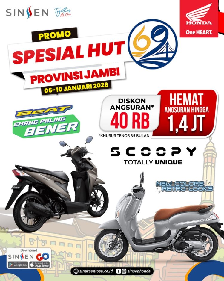Banner Promo Spesial HUT ke-69 Provinsi Jambi dari PT Sinar Sentosa Primatama (Dok. Sinsen)
