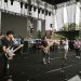 Personel ENJOY BAND melakukan cek sound di panggung utama Lapangan Eks MTQ Provinsi Jambi, Kamis (8/1/2026) (Dok. Daus)