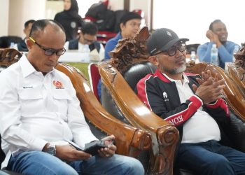 Sekretaris Daerah Provinsi Jambi Dr. H. Sudirman menghadiri Musyawarah Daerah (Musda) PERBASI Provinsi Jambi Tahun 2026 di Aula BPSDM Provinsi Jambi, Sabtu (10/1/2026). (Dok. Stepanus)