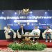 Direktur SDM, Umum, dan TI Jasa Raharja Rubi Handojo (kedua dari kiri) menjadi narasumber dalam diskusi HR Networking 2026 yang diselenggarakan AAUI di Yogyakarta, 8–10 Januari 2026. (Dok. Humas JR Jambi)