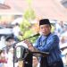 Gubernur Jambi Al Haris menyampaikan sambutan saat menghadiri Kenduri Sko di Kecamatan Siulak Mukai, Kabupaten Kerinci, Sabtu (24/1/2026). (Dok. Erit)