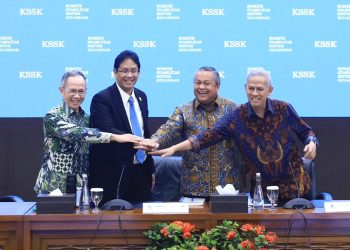 Para anggota Komite Stabilitas Sistem Keuangan (KSSK) saat Rapat Berkala KSSK I Tahun 2026 di Jakarta, Jumat (23/1/2026) (Dok. Humas)