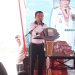 Gubernur Jambi Al Haris menyampikan sambutan pada kegiatan Penanaman Pohon Serentak se-Provinsi Jambi di sempadan Sungai Batanghari, (Dok. Erit)
