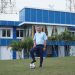 Kepala TVRI Stasiun Jambi, Herly Marjoni, bersiap menyukseskan Kick Off Piala Dunia 2026 serentak nasional yang akan digelar di Jambi, Minggu (1/2/2026), sebagai penanda dimulainya rangkaian siaran Piala Dunia 2026 di TVRI. (Dok Stepanus)
