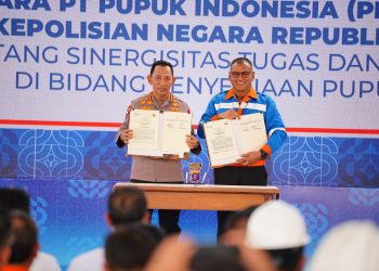 Kapolri MoU dengan PT Pupuk Indonesia Terkait Distribusi, Kamis (29/1/2026). (Dok/yola)