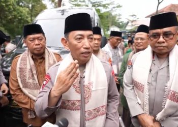 Kapolri Jenderal Listyo Sigit dalam keterangannya di Majalengka, Jawa Barat, Senin (23/2/2026). (Dok/yola)