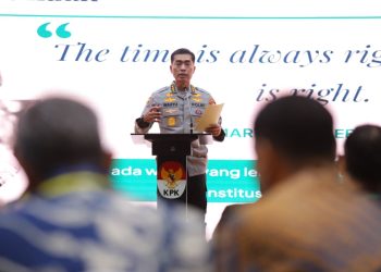 Kepolisian Negara Republik Indonesia menyelenggarakan Kegiatan Pelatihan Tata Nilai, Penguatan Integritas, dan Anti Korupsi Kepolisian Republik Indonesia, Selasa (24/2/2026). (Dok/yola)