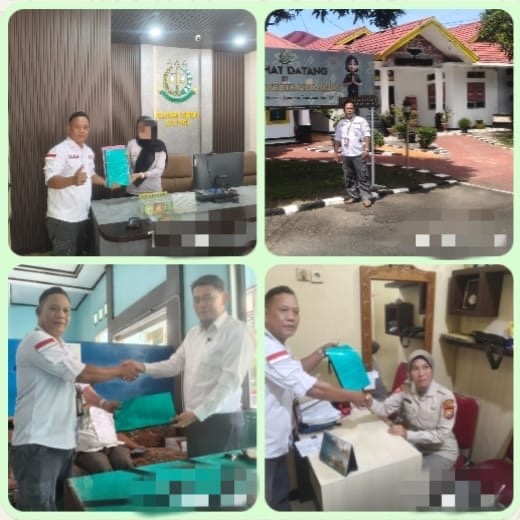 Anggota Persatuan Pewarta Warga Indonesia (PPWI) Kabupaten Mukomuko secara resmi melayangkan laporan ke Kejaksaan Negeri Mukomuko, Rabu (25/2/2026). (Dok/Dd)