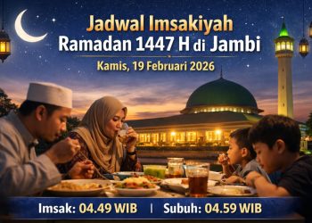Ilustrasi santap sahur pada hari pertama Ramadan 1447 Hijriah di Jambi, Kamis (19/2/2026) (Dok. Cici)