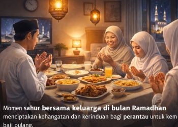 Ilustrasi Sahur bersama keluarga di Bulan Ramadan (Dok.Cici)