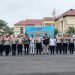 Direktorat Lalu Lintas Polda Jambi bersama komunitas ojek online menggelar apel bersama dalam rangka Operasi Keselamatan 2026 di Lapangan Ditlantas Polda Jambi, Selasa (3/2/2026) (Dok. Nahar)