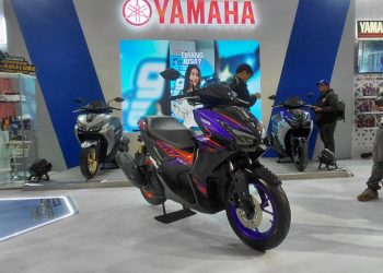 Deretan Yamaha AEROX ALPHA dengan warna dan grafis terbaru dipamerkan pada awal 2026. (Dok. Yamaha)