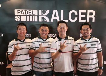 Owner Padel Kalcer Jambi berpoyo bersama usai konferensi pers (Dok.Stepanus)