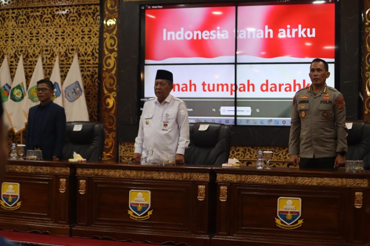 Kepala Perwakilan Ombudsman RI Provinsi Jambi Saiful Roswandi pada acara menyerahkan Opini Ombudsman RI 2025 di Ruang Pola Kantor Gubernur Jambi, Rabu (8/2/2026), (Dok. Stepanus)