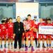 Tim basket putra SMK Unggul Sakti Jambi menerima trofi juara pada Final Honda DBL 2026 Seri Jambi di GOR Kota Jambi, Jumat (13/2/2026). (Dok. Stepanus)