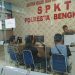 Ketua DPC GMNI Bengkulu, Restu Alam, & Ketua Umum HMI Cabang Bengkulu, Muhammad Bintang, membuat laporan di Polresta Bengkulu, Kamis (26/2/2026). (Dok/yola)