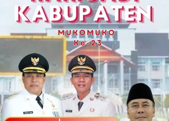 Benner Ucapan Hari Ulang Tahun (HUT) Kabupaten Mukomuko ke-23. (Dok/Dd)