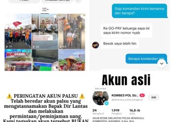 Catut Nama Dirlantas Polda Bengkulu untuk Pinjam Uang, Kombes Pol Sudarno Tegaskan Itu Akun Palsu. (Dok/yola)