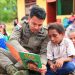 Operasi Damai Cartenz 2026 melalui kegiatan belajar dan bermain bersama anak-anak Taman Baca Kampung Koya Tengah, Distrik Muara Tami, Kota Jayapura, Selasa (3/2/2026). (Dok/yola)