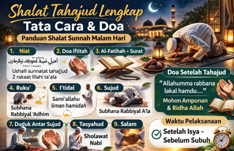 Ilsutrasi Shalat Tahajud Lengkap Tata Cara Hingga Doa (Dok. Cici)